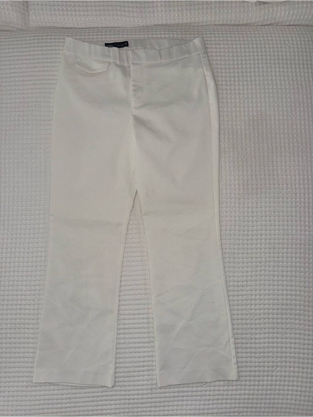White Kick-Flare Pants
